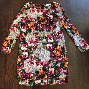 WAYF  Floral Print Career Dress long sleeve,Size S